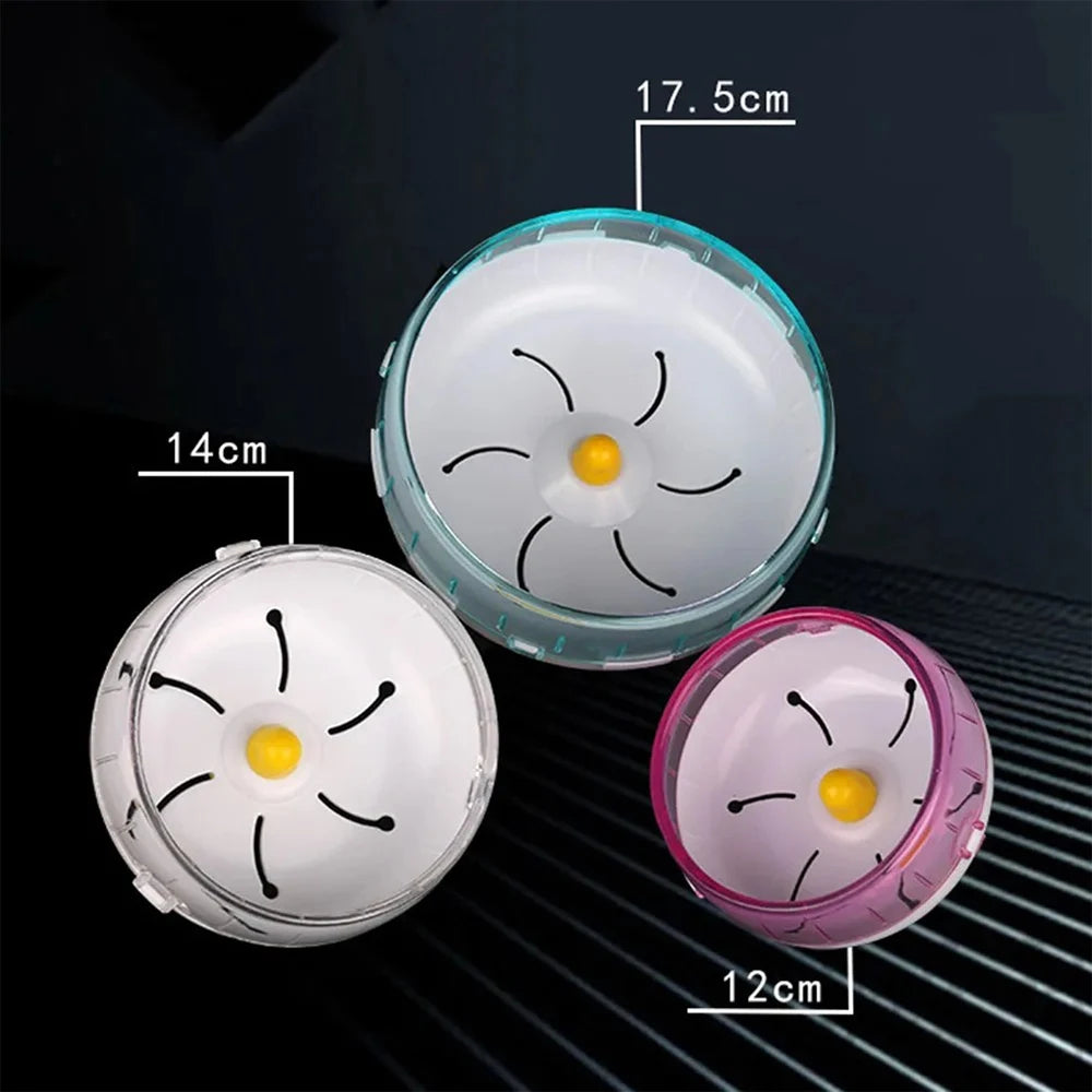 Hamster Wheel Running Disc Toy Sport Running Silent Transparent Small Pet Rotatory Jogging Wheel Toys Pet Hamster Cage Supplies Beauty World Shop