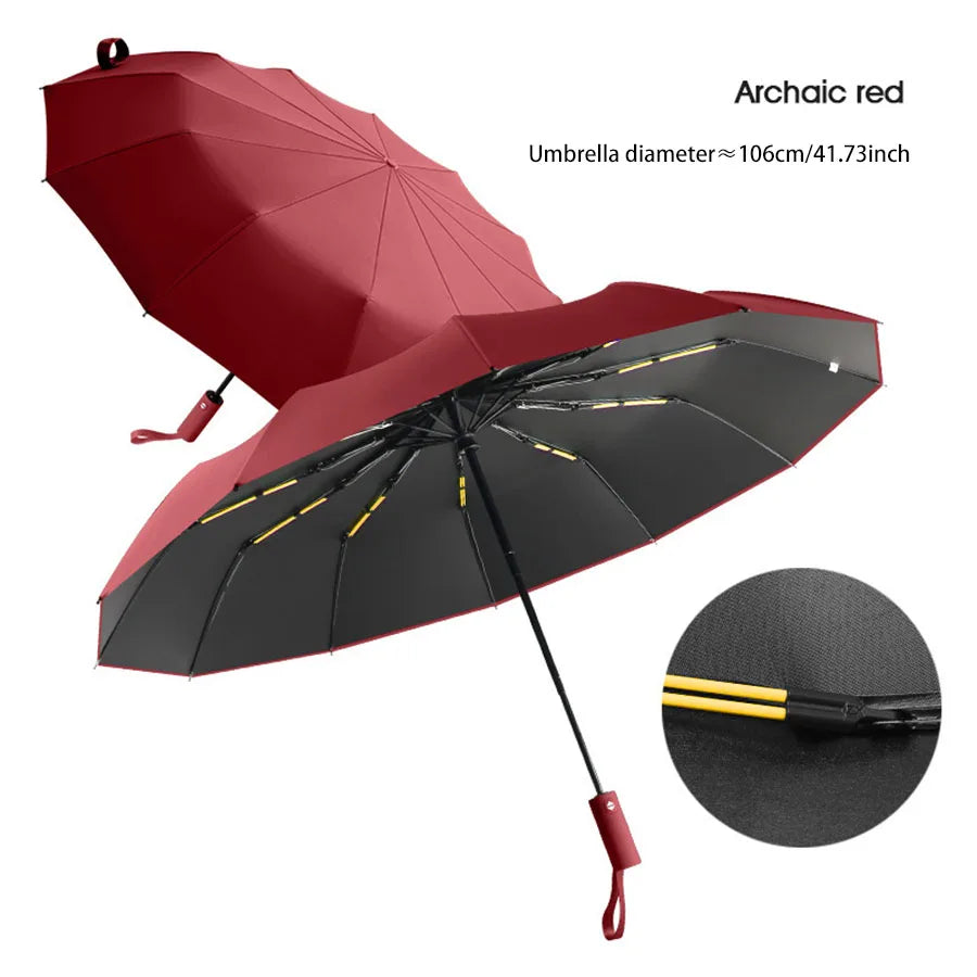 Reinforced 24-Bone Umbrella, Men's Business Strong And Durable Wind-resistant Umbrella, Anti-UV Sunscreen Umbrella Women's Sunny Beauty World Shop