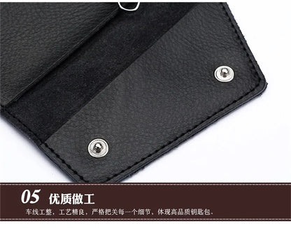 New Genuine Leather Keychain Men Key holder key organizer Pouch Car Key pouch Wallet Housekeeper Key Case Mini Card Bag Beauty World Shop