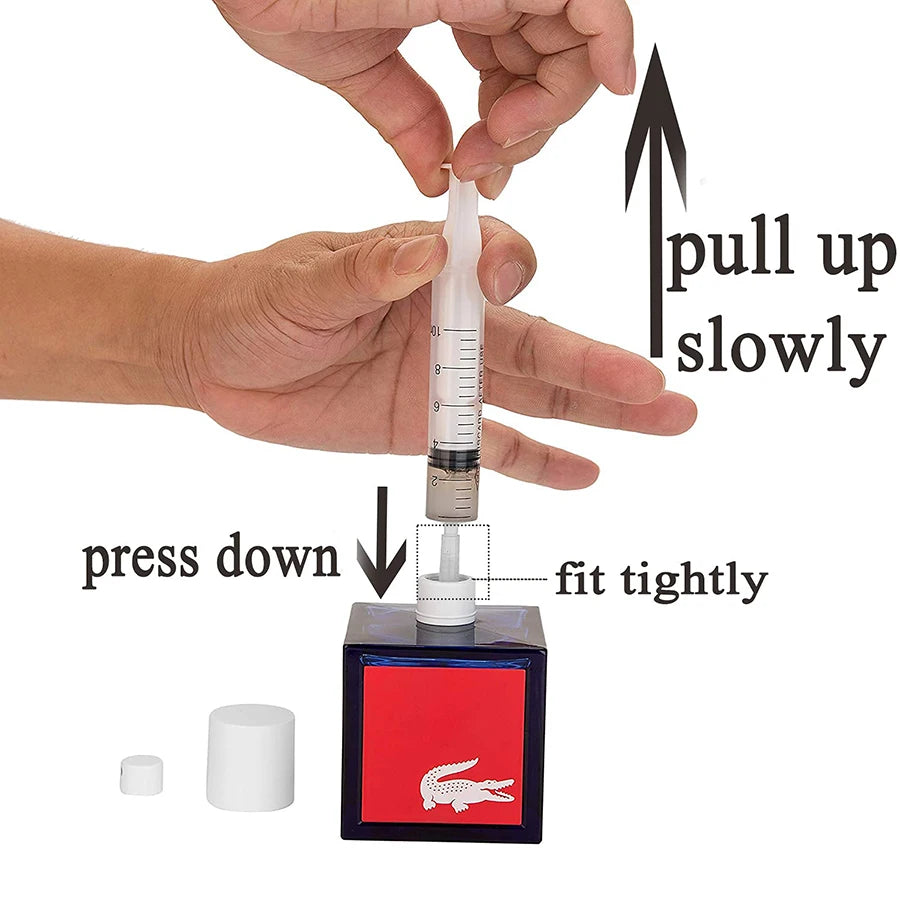 12-piece perfume dispenser set - 2 syringes, 2 pipettes, 2 perfume separators, 2 converters, 2 funnels, 2 spring-loaded pipettes Beauty World Shop