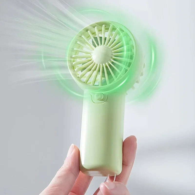 2025 Cute Mini Fan Portable Handheld Fan Lightweight Handy Fan Pocket Size Low Noise Small Electric Fan Student Gift Outdoor Fan Beauty World Shop
