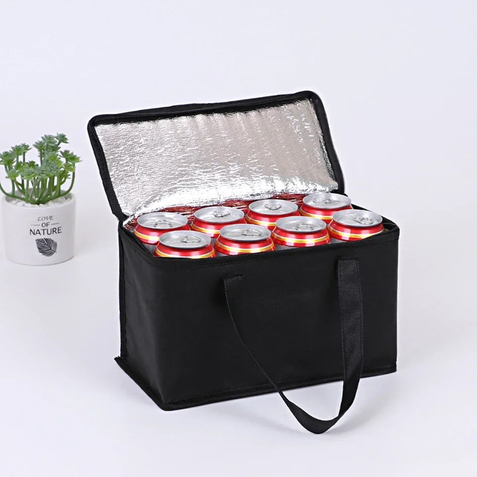 Portable Lunch Cooler Bag Folding Insulation Picnic Ice Pack Food Thermal Bag Drink Carrier Insulated Bags Beer Delivery Bag Beauty World Shop