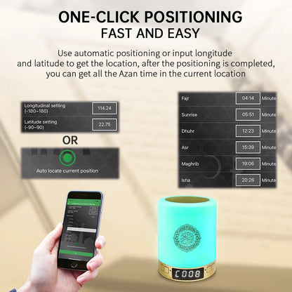 Holy Mini Bright Muslim Night Light Quran Lamp Box Koran Gift Azan Wireless Bluetooth Speaker Sound Portable Blutooth Music Home