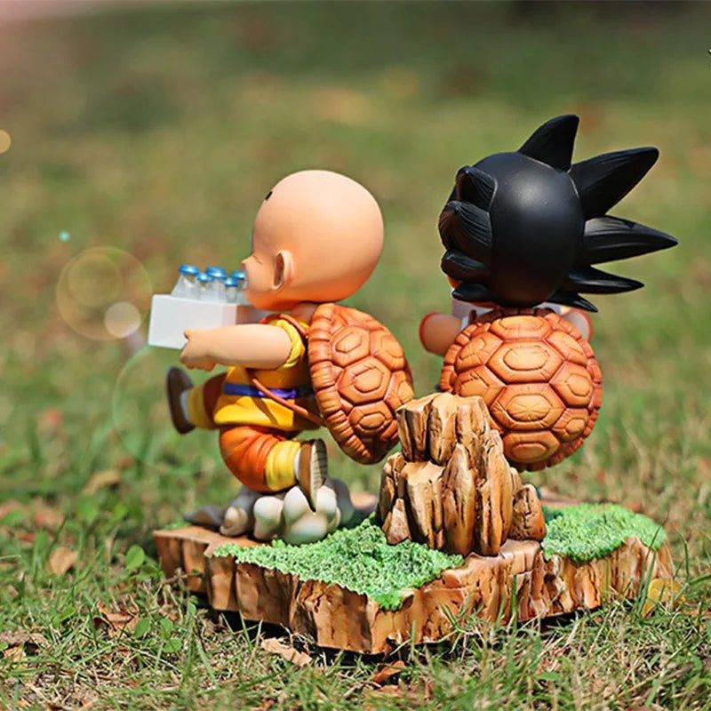 15CM Dragon Ball Anime Figure Son Goku and Krillin Milk Delivery Model Action Figures Periphery Doll PVC Model Gifts Toys Beauty World Shop
