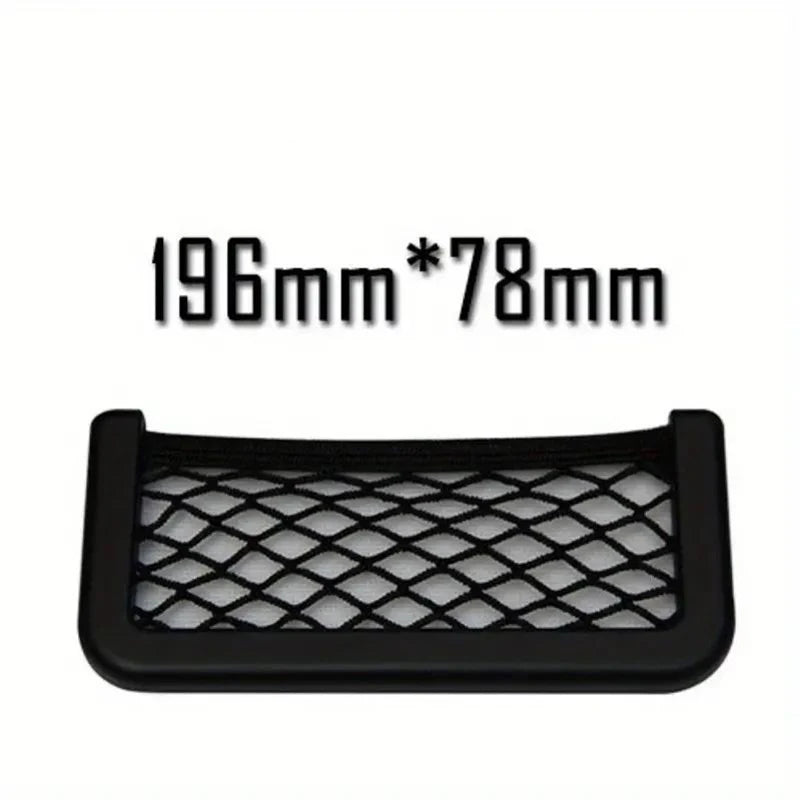 Car Storage Bag Nets Adhesive Auto Seat Organizer Door Side Net Pocket Multifunction 15-20cm Resilient Car Styling Storage Nets Beauty World Shop