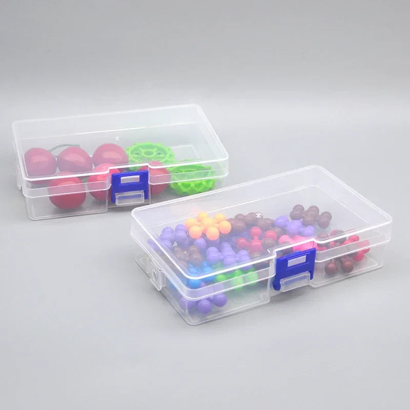 5 pcs Transparent Lockable Box Small Object Storage Box Fishing Gear Accessories Box Plastic Material Beauty Trend Shop