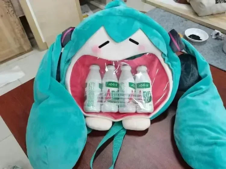 Hatsune Miku Shoulder Bag Backpack Cute Anime Girl Plush Cartoon Kawaii Knapsack Student Bag Packet For Kids Gifts Toys Beauty World Shop