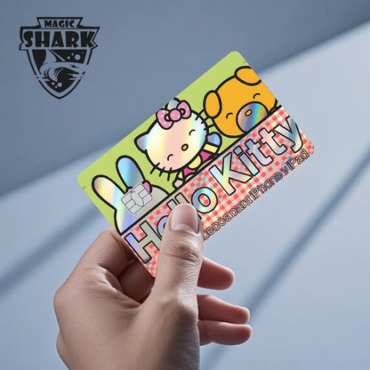 Hot Sale Hello Kitty Kuromi Holographic Laser Shinny Film Skin Cover Sticker for Debit Credit Card Bank Card Beauty World Shop