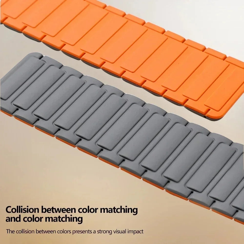 Magnetic Loop for Apple Watch Bands 44mm 40mm 49mm 45mm 41mm 38mm Silicone Bracelet iWatch Series 9 8 7 6 5 4 3 Se ultra 2 strap Beauty World Shop