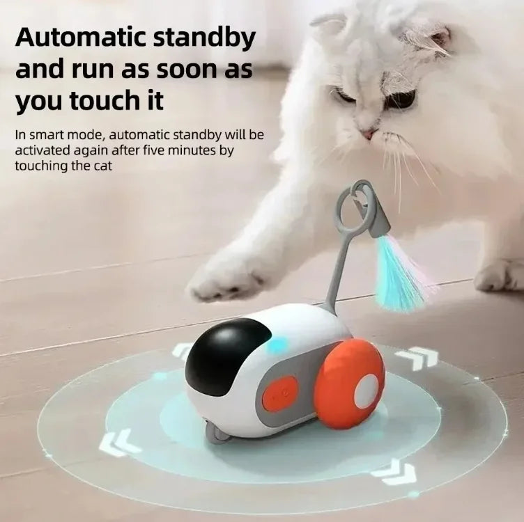 Electric cat toy remote control sports car self entertainment toy suitable for cats indoor interactive intelligent sports car