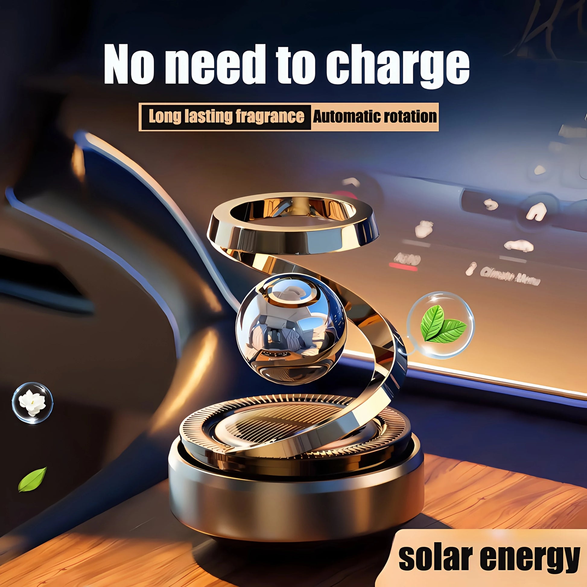 Starry Sky Solar-Powered Car Air Freshener – Long-Lasting Fragrance, Stylish Design, Premium Car Perfume | Ideal Gift & Festive Beauty World Shop