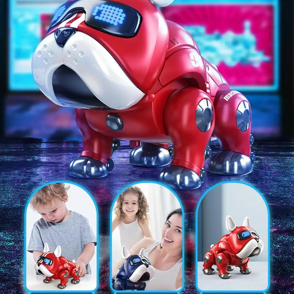 Dance Music Bulldog Robot Intelligent Interactive Dog With Light Toys For Children Kids Early Education Baby Toy Boys Girl Beauty World Shop