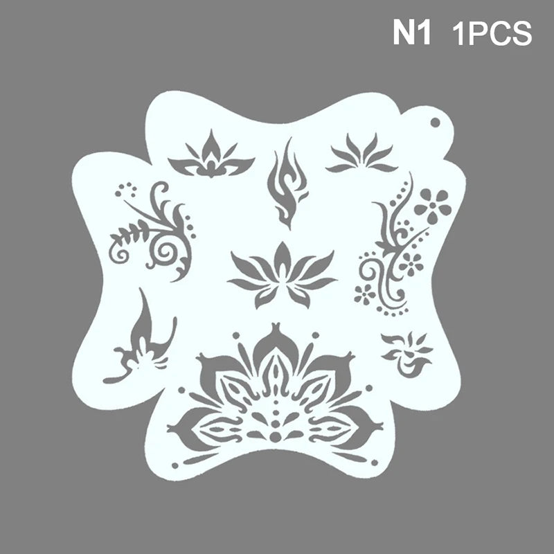 Stencils For Body Painting Face Art Stamps Temporary Tattoos Reusable Stencils Plastics Beauty World Shop