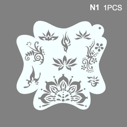 Stencils For Body Painting Face Art Stamps Temporary Tattoos Reusable Stencils Plastics Beauty World Shop