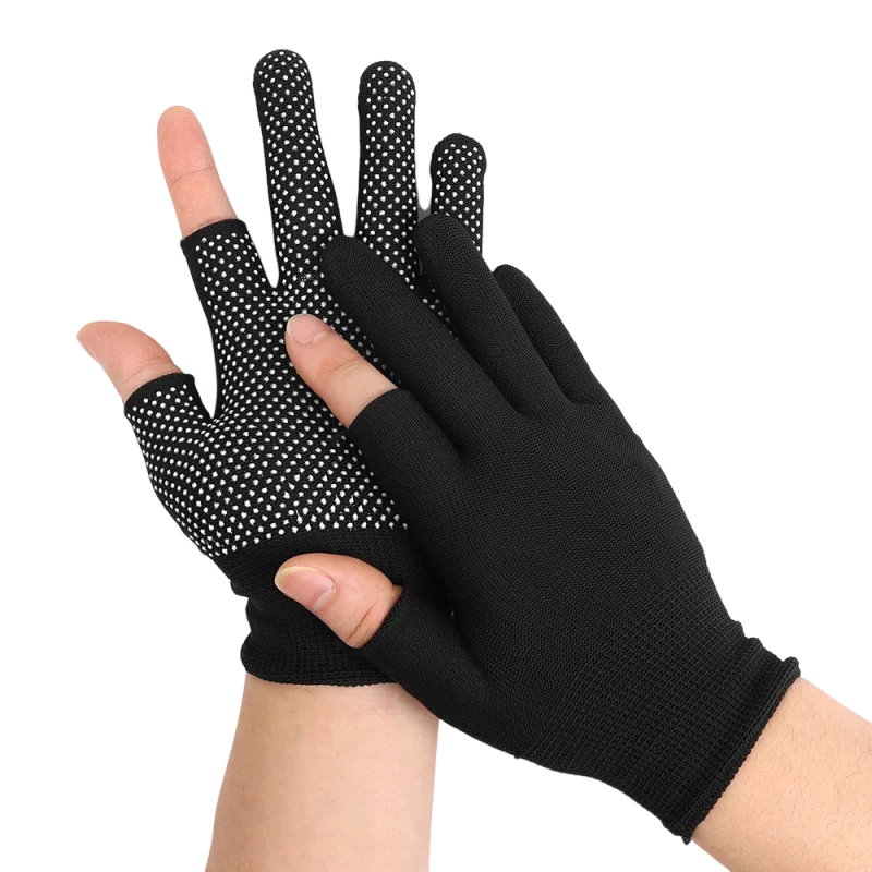 Non-slip Touchscreen Nylon Gloves Men Women Summer Outdoor Riding Sport Fitness Breathable Non-slip Sunscreen Half Finger Gloves Beauty Trend Shop