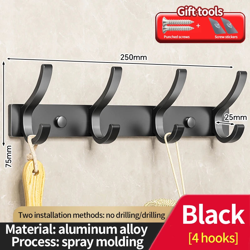 no drill Door Behind Hook Storage Wall Hanging Clothes Hanger Coat Hook Punch-free Bathroom Hanger Bedroom Organizer Storage Kit Beauty World Shop
