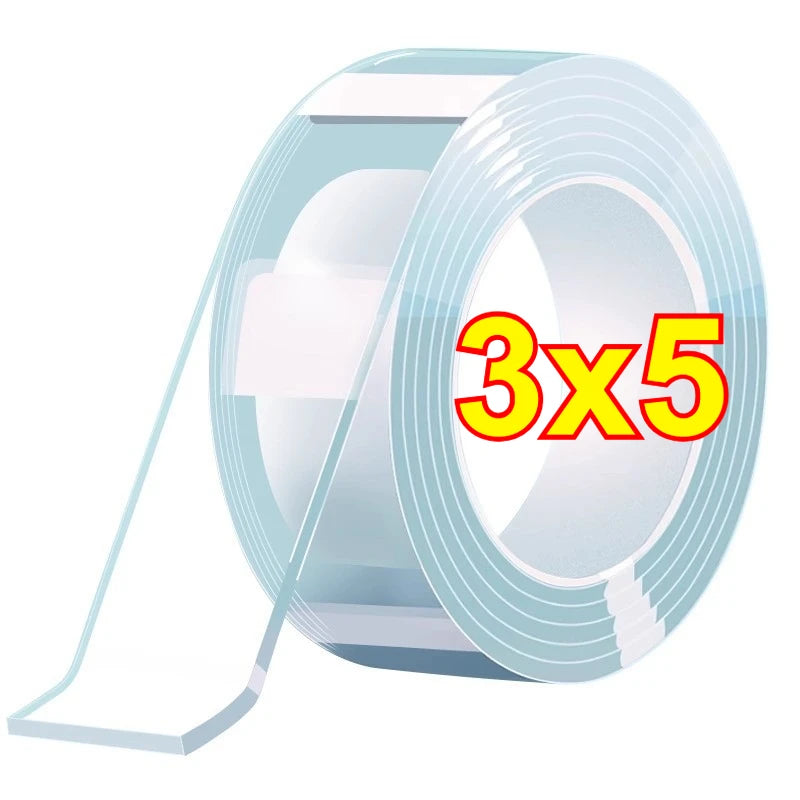 Nano Tape Double Sided Tape Transparent Reusable Waterproof Adhesive Tapes Cleanable Kitchen Bathroom Supplies Tapes Beauty World Shop
