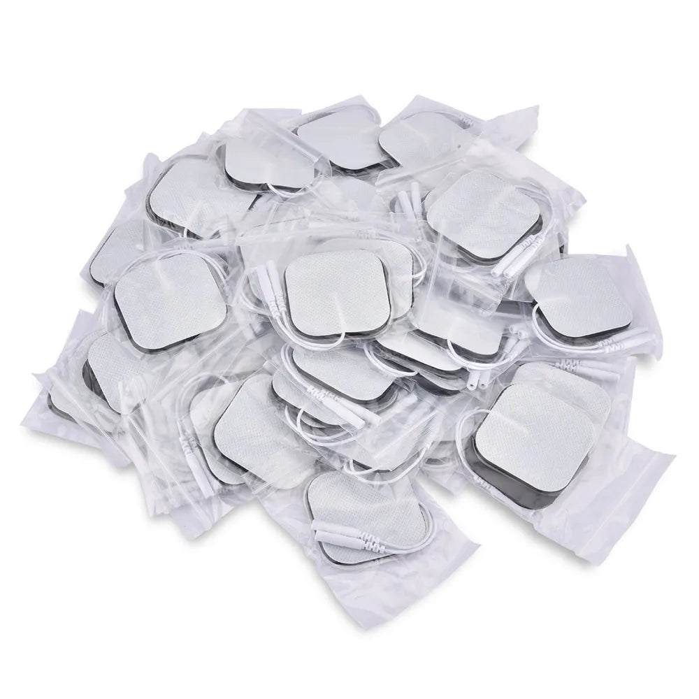 100P/50P 5x5cm Muscle Stimulator Electrode Pads Non-woven Fabric Self Adhesive Replacement Pads for Tens Digital Massage Machine Beauty World Shop