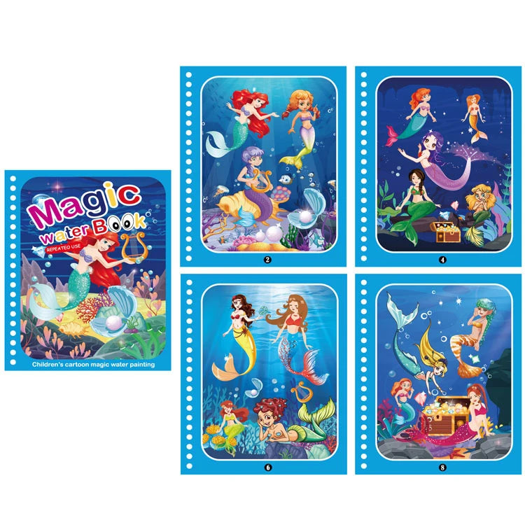 NEW Kids Magic Water Drawing Books Coloring Books Painting Toys for Kids Birthday Christmas New Year Gift for Boys and Girls Beauty Fashion