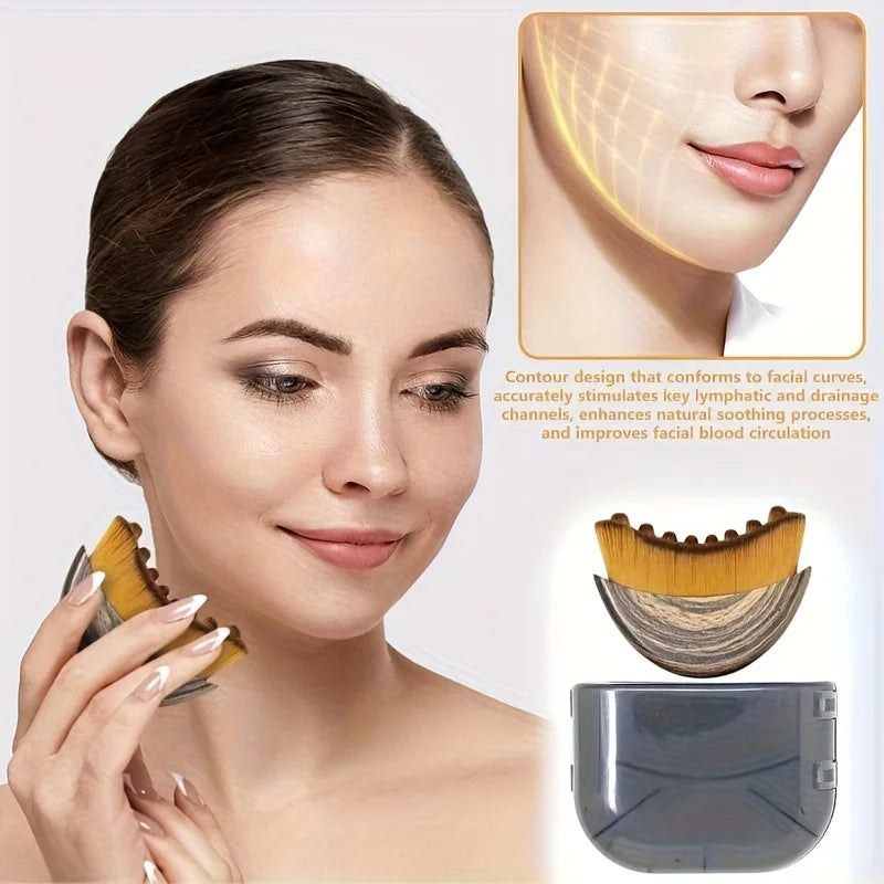 Contour brush scraping board set lymphatic contour facial brush stainless steel fascia knife firming lifting massage board Beauty World Shop
