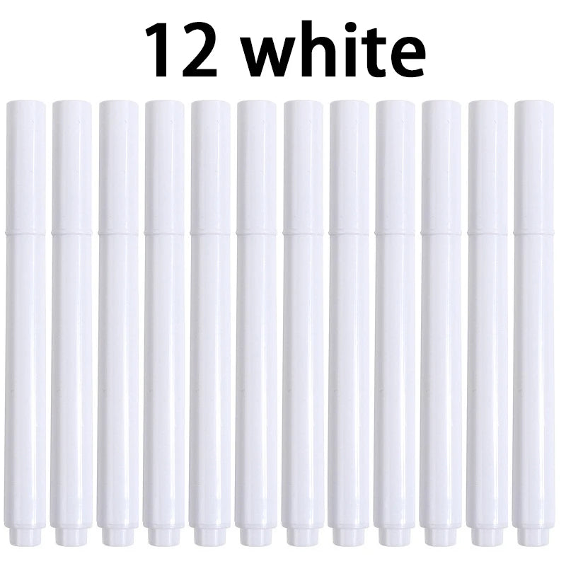 Liquid Chalk Erasable Pen 3-100Pcs White Marker for Glass Windows Blackboard Chalkboard Whiteboard Marker Drawing Chalk Pens Beauty World Shop