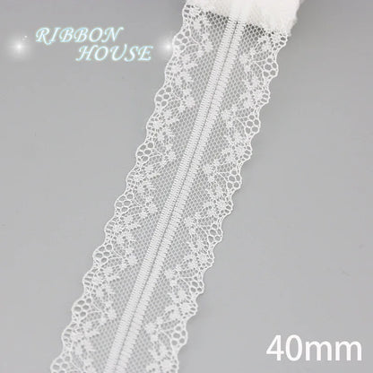 (5 yards/roll) white Lace ribbon fabric Webbing Decoration Lovely gift packing polyester Material Home Accessories Store