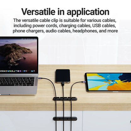 Adhesive Cable Holder Clips Cord Management Wire Organizer for Desktop USB Charging Cable Nightstand Power Cord Mouse Cable Beauty World Shop