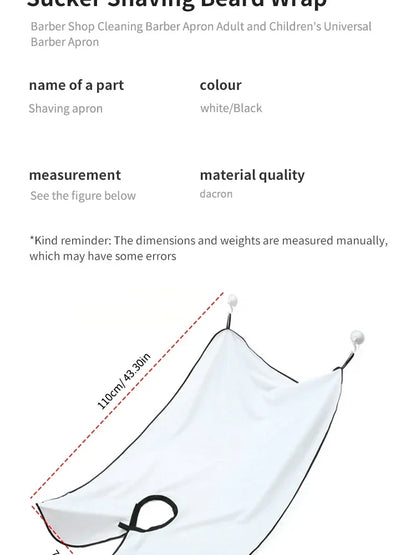 Male Shaving Apron Beard Catcher Cape Care Bib Face Shaved Hair Adult Bibs Shaver Cleaning Hairdresser for Man Clean Apron Gift Beauty Fashion