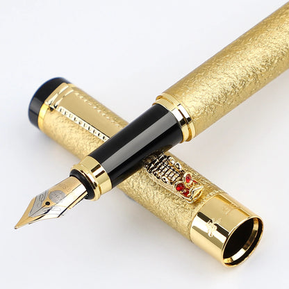 1 Pc Scrub Metal Pen, Lridium Tip Medium size 0.5mm, Office School Students for Men and Women Daily Writing Best Fountain Pen, Beauty World Shop