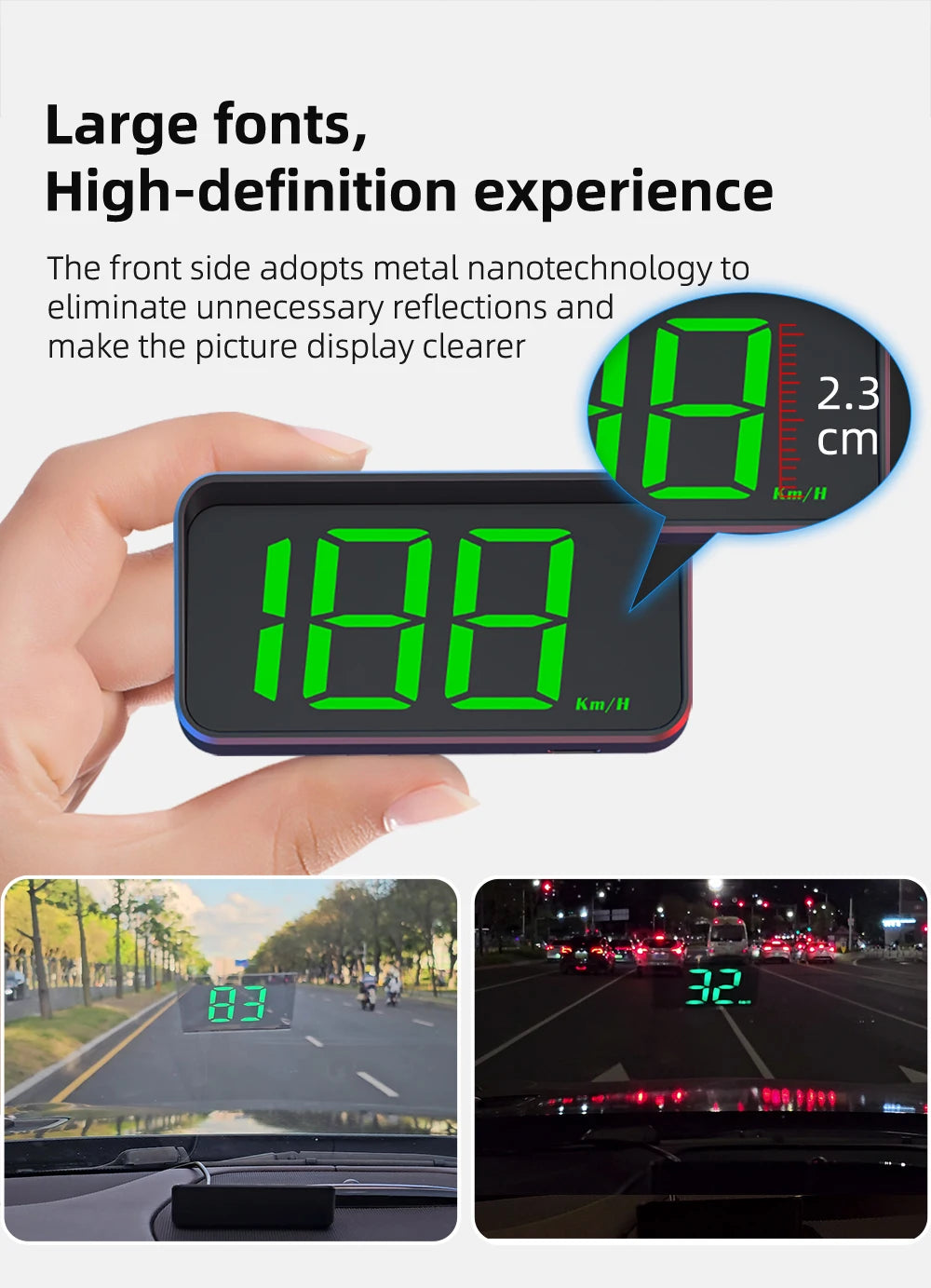  M2 Car GPS Head Up Display Universal Car Speedometer Gauge KM/H Windshield Projector Automatic Photosensitive Digital Speed Me Beauty World Shop