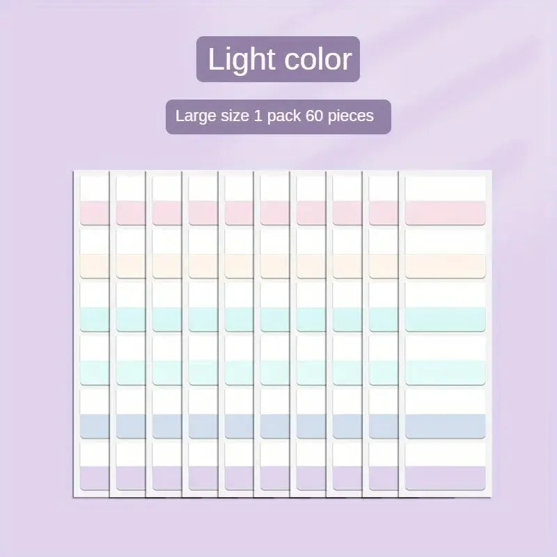 Morandi Colors Index Stickers, Light Color Index Notes, Transparent Writable Folder Sticky Notes Beauty World Shop