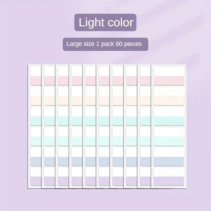 Morandi Colors Index Stickers, Light Color Index Notes, Transparent Writable Folder Sticky Notes Beauty World Shop