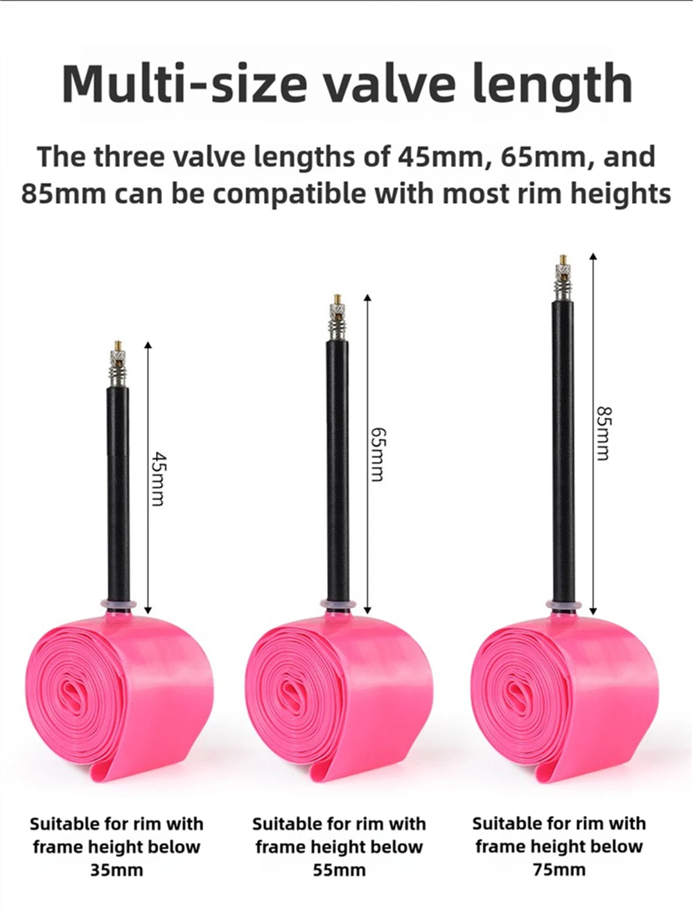 NPY 1Pcs Ultralight 28g Bike TPU Inner Tube 700X18 25 28 32 Road Bicycle TPU Material Tire 65mm Length French Valve Beauty World Shop