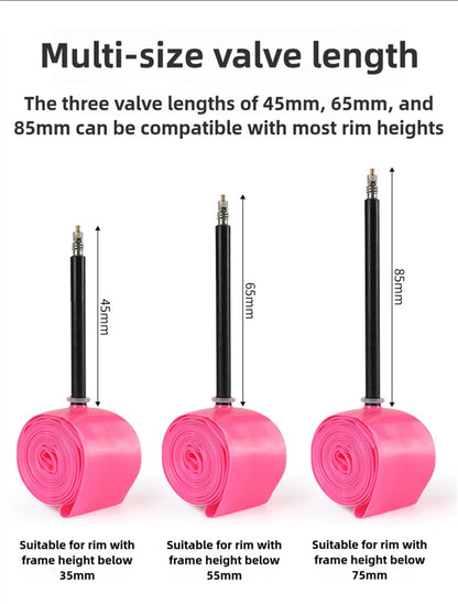 NPY 1Pcs Ultralight 28g Bike TPU Inner Tube 700X18 25 28 32 Road Bicycle TPU Material Tire 65mm Length French Valve Beauty World Shop