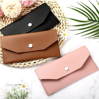 Ultra-thin Cash Envelope Wallet Wear-resistant PU Leather Money Binder Organizer Waterproof Pouch Name Card Holder Male Female Beauty World Shop