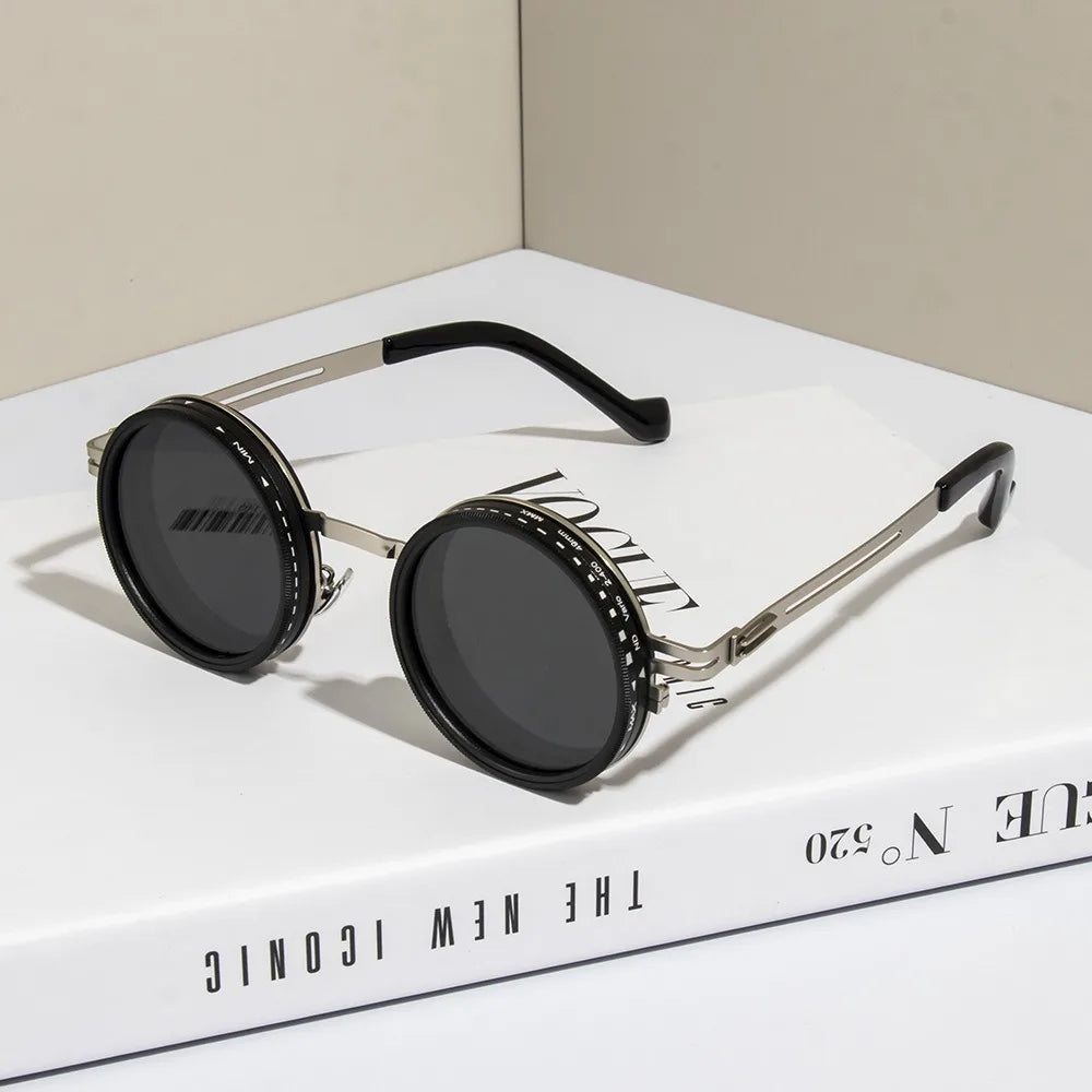 2025 Fashion New Unisex Handmade ND9 Level Sunglasses Stepless Rotating Filter Retro Polarized Sunglass Cycling Sports Glassees Beauty World Shop