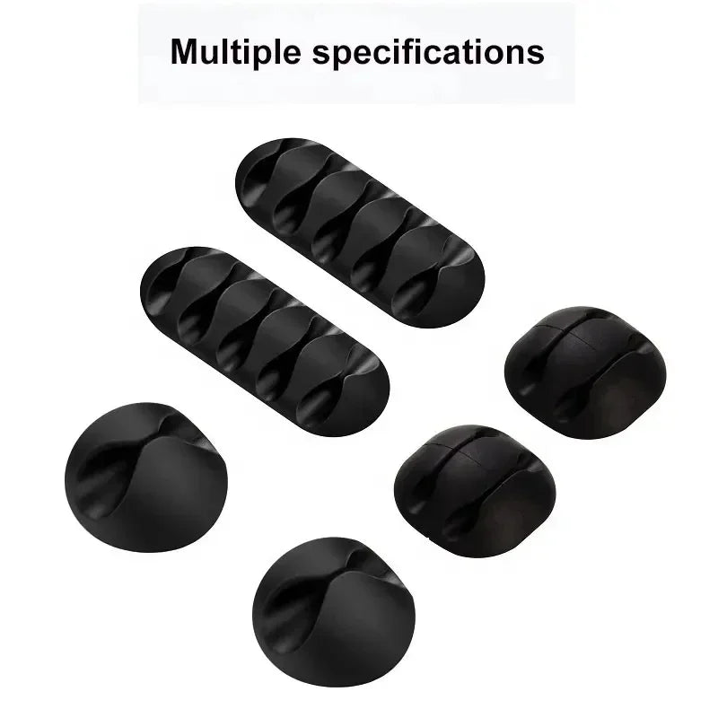 VIKEFON Cable Cord Wire Organizer Silicone USB Cable Winder Management Clips Self Adhesive for Mouse Keyboard Headset For iPhone Beauty World Shop