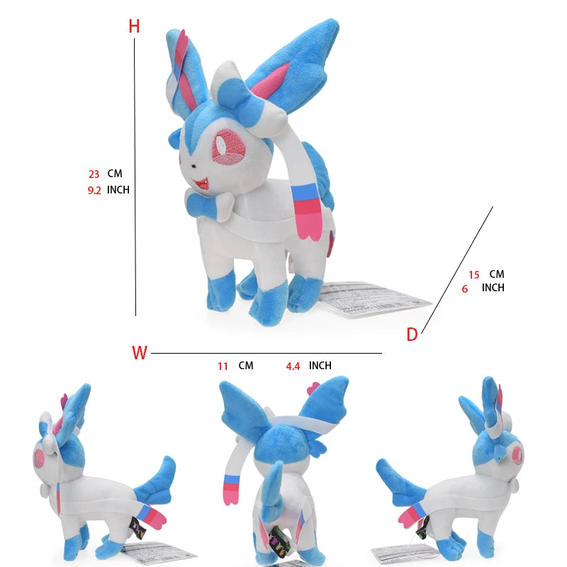 Leafeon Vaporeon Glaceon Sylveon Espeon Umbreon Vaporeon Sylveon Plush Toys Game for Collectible Gift,Soft Plushies Stuffed Beauty World Shop