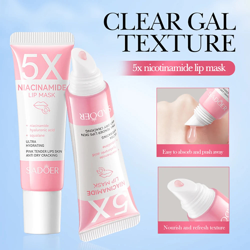 5X Niacinamide Plumping Lip Mask – Intense Hydration & Anti-Dryness for Soft, Pink Lips | Care Chapped Lips Overnig 10g/pc Beauty World Shop