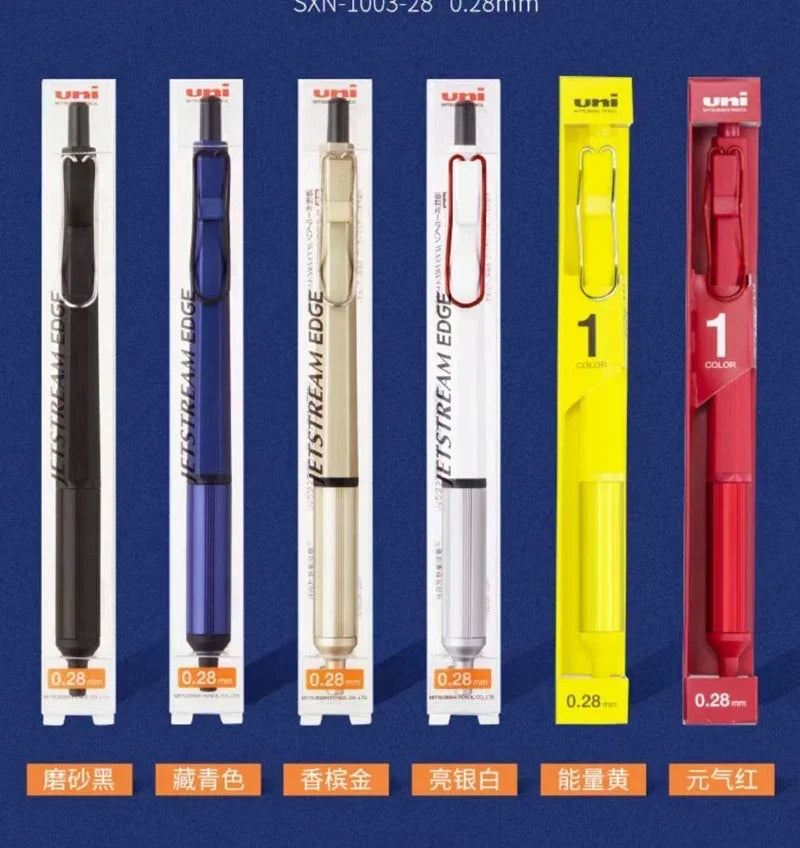 Uni SXN-1003 JETSTREAM EDGE Ballpoint Pens Ultra-fine Luxury Men's Pen, Small-word Annotations Fine Writing Japanese Stationery Beauty World Shop