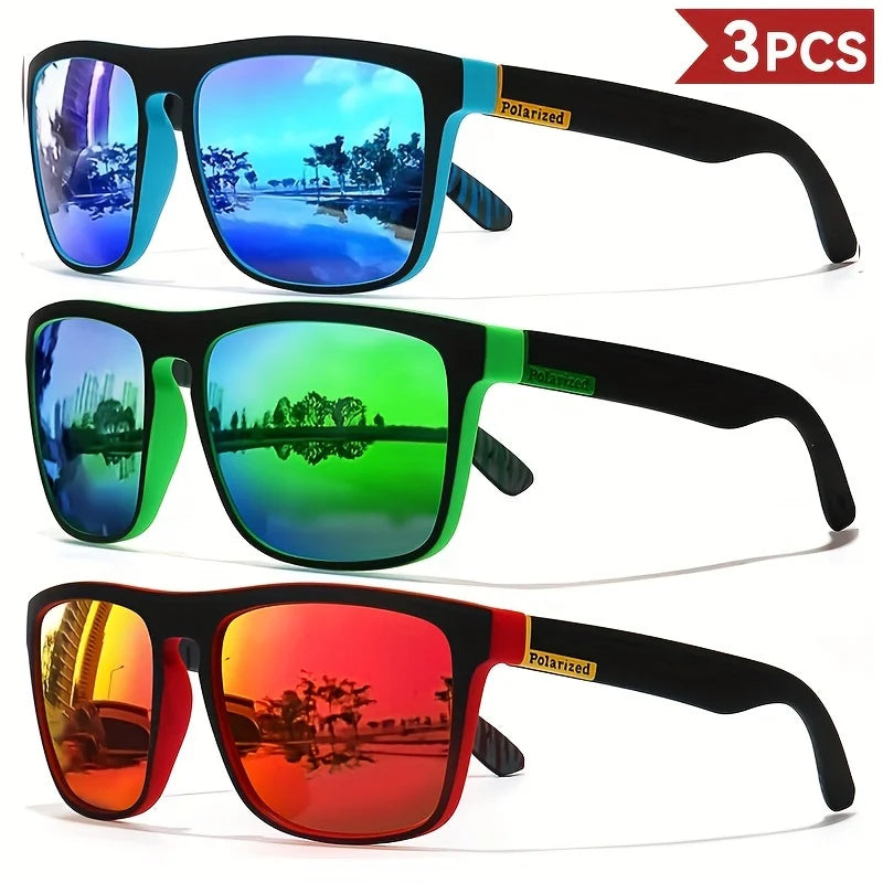 Fashion Vintage Square Polarized Sunglasses Men Women Driving Fishing Luxury Brand Designer Sun Glasses Driver's Eyewear UV400 Beauty World Shop