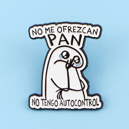 Funny Spanish Quotes Enamel Pin Sad Character Brooch Pines Lapel Pins Badge Clothing Accessories Fashion Jewelry Friends Gifts Beauty World Shop