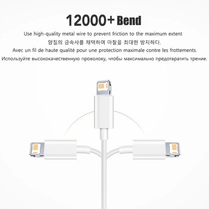 20W PD USB to Lighting USB C to Lighting Fast Charger Cable For Apple iPhone 14 13 12 11 Pro Max X XR Plus iPad Data Sync Line Beauty World Shop