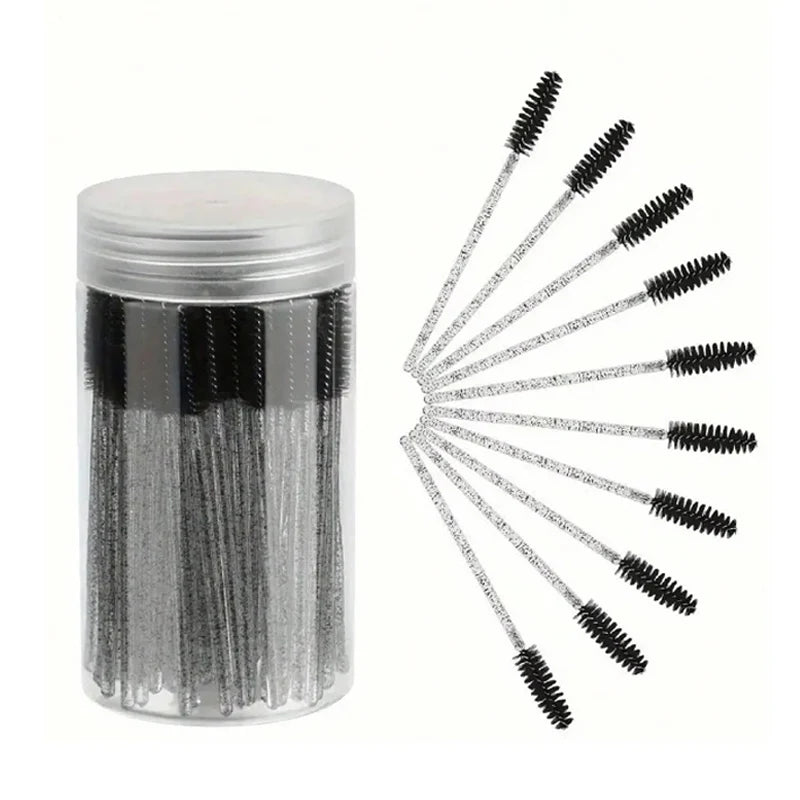 50/100pcs For Eyelash Extension Makeup Disposable Eyelash Brushes Spoolies Micro Lash Mascara Wands Combs Wholesale Beauty World Shop