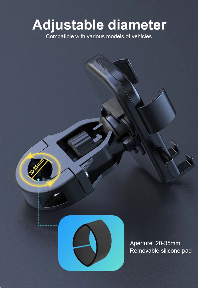 Anti-slip Phone Mount 360° Rotatable Adjustable Bike Phone Mount for Outdoor Cycling, Mountain Bike Accessories Beauty World Shop