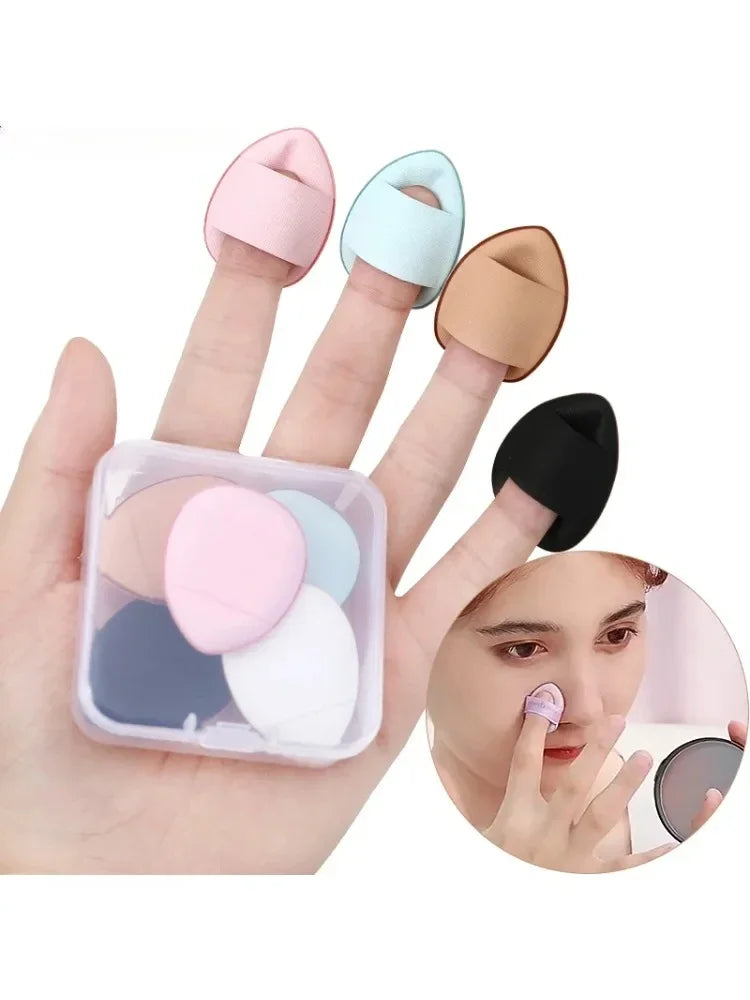 5/10Pcs Mini Finger Puff Foundation Small Air Cushion Powder Sponge Face Concealer BB Cream Cosmetic Applicator Makeup Tools Beauty World Shop