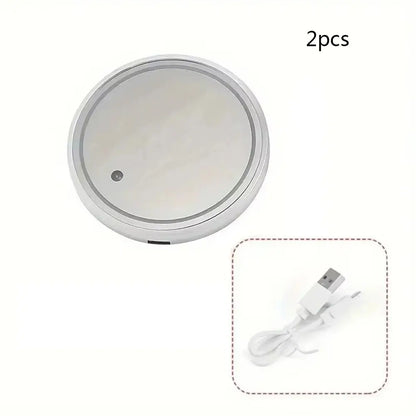 7 Colors Car Coasters Cup Holder LED Light Mats Bottle Light Sensor Atmosphere Interior Accessories Universal Beauty World Shop