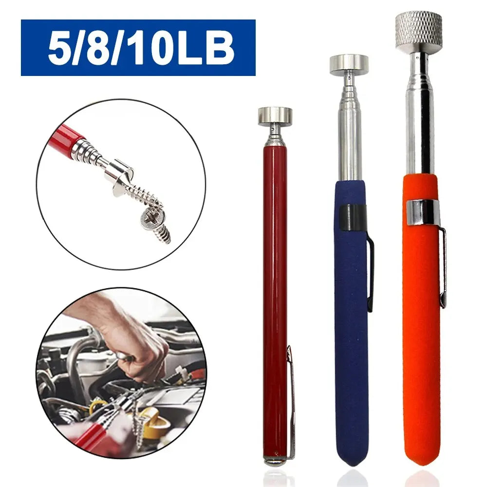 Magnetic Retractable Pickup Suction Iron Rod Portable Multifunctional Extractor Pen Clip Automotive Repair Tools Beauty World Shop