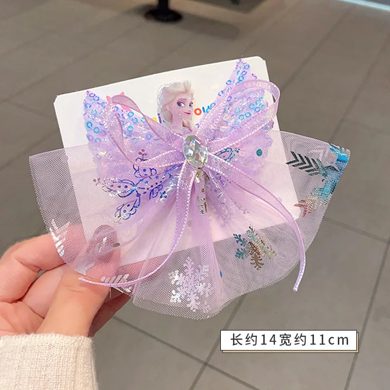 Disney Frozen Elsa Princess Wig Braid Hairpin Accessories For Girls Anime Figures Cartoon Toys Kids Kawaii Baby Hair Clip Gifts Beauty World Shop