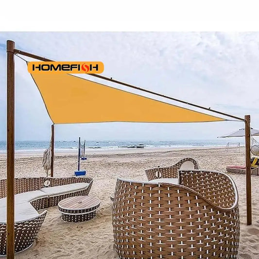 3x3x3M Folding Waterproof Triangle Sun Shade Sail Canopy For Outdoor Activities Backyard Awning Camping Tents Shade Cloth Beauty World Shop